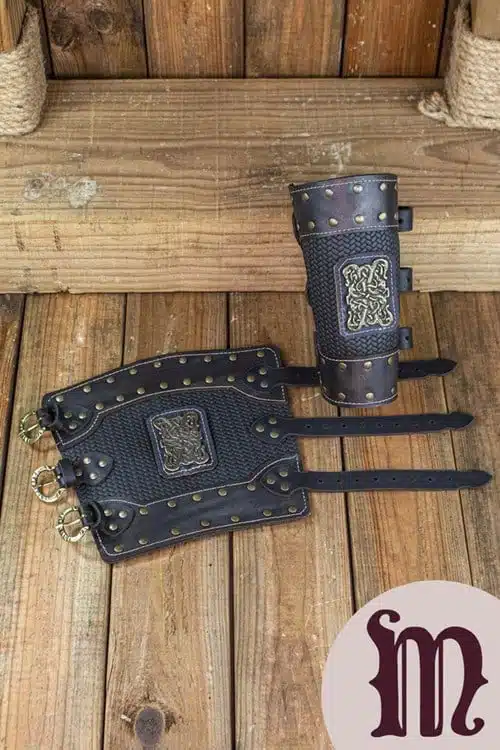 Jackalope Laidir Shield Armschutz - Weiches Leder Armschutz Für Bogenschießen Mit Gittermuster