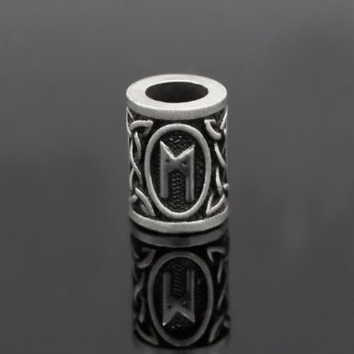 Bartperle Rune "Mannaz" - 6mm