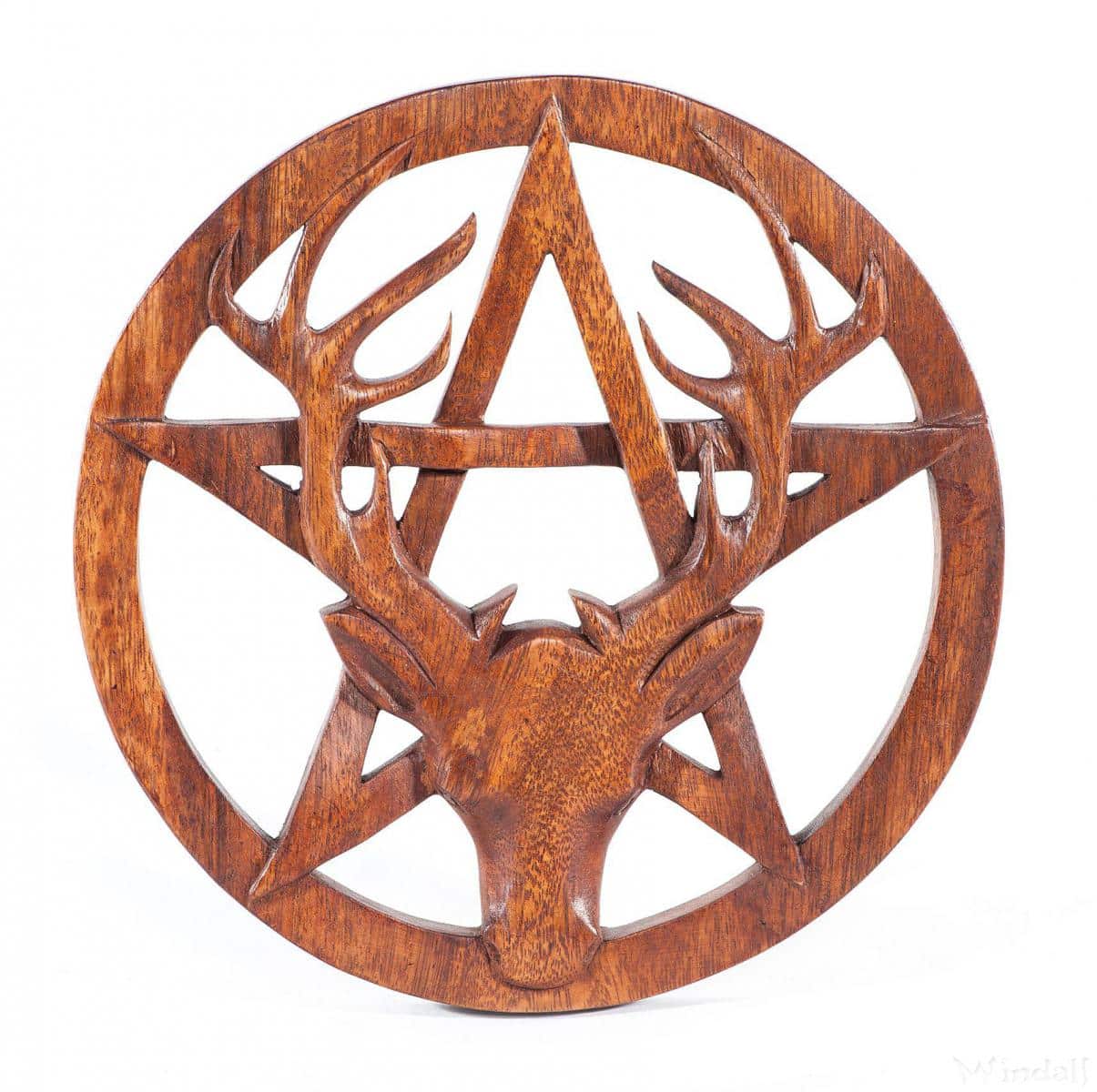 Wanddeko Wandbild "Cernunnos" Hirsch im Pentagramm